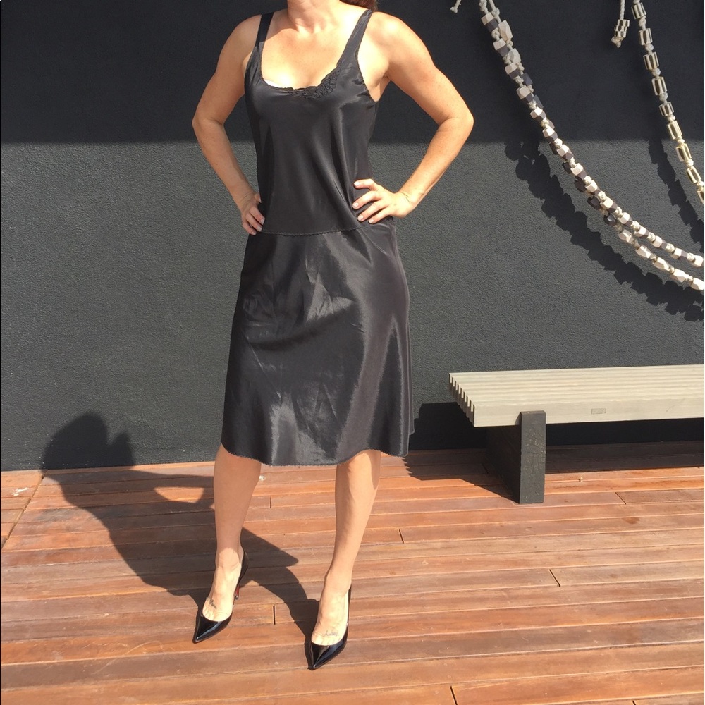 Vintage Black Slip Dress Guy Laroche